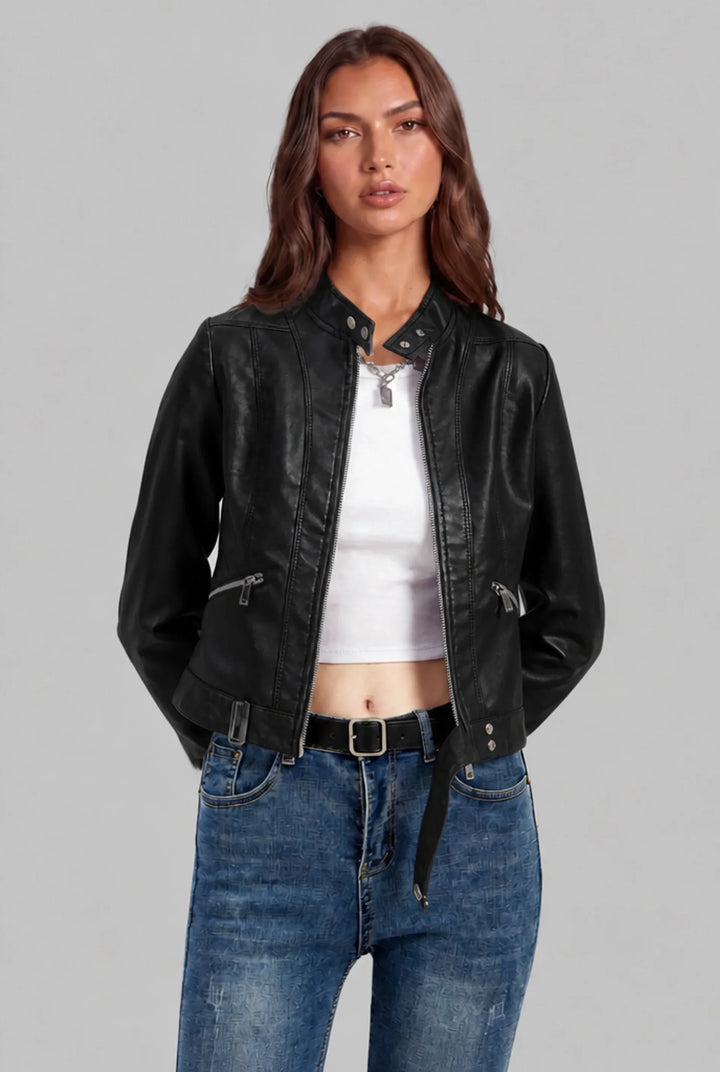 Chaqueta Biker de Piel Corta