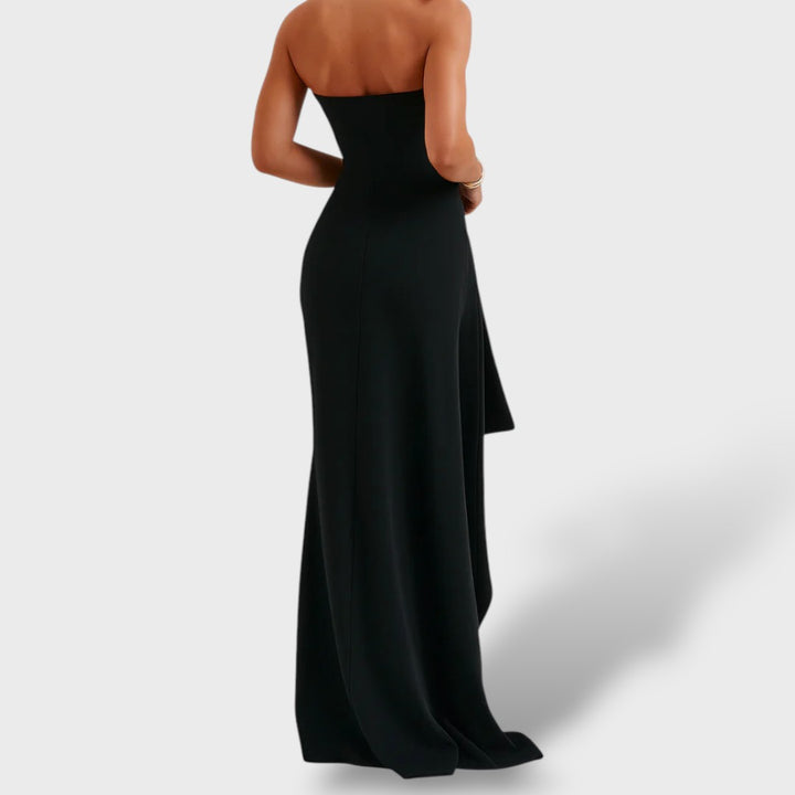 Vestido Largo Elegante Sin Hombros