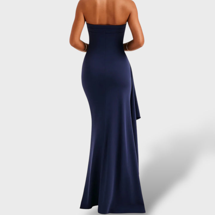 Vestido Largo Elegante Sin Hombros