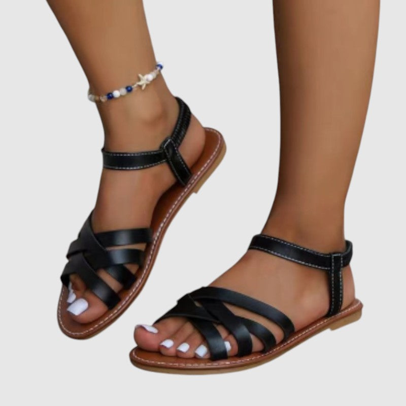 Sandalias planas elegantes para mujer