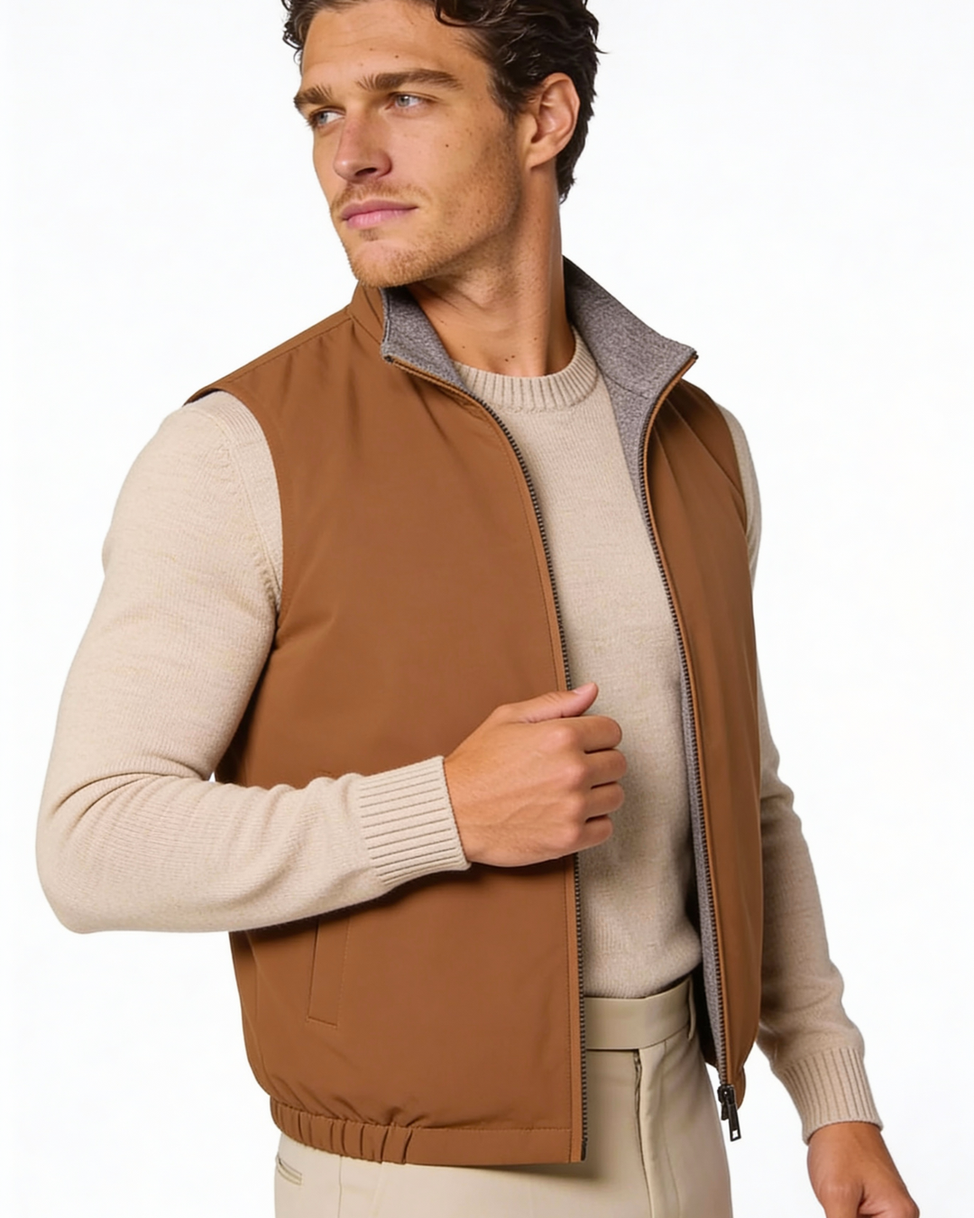 Chaleco reversible ligero de hombre