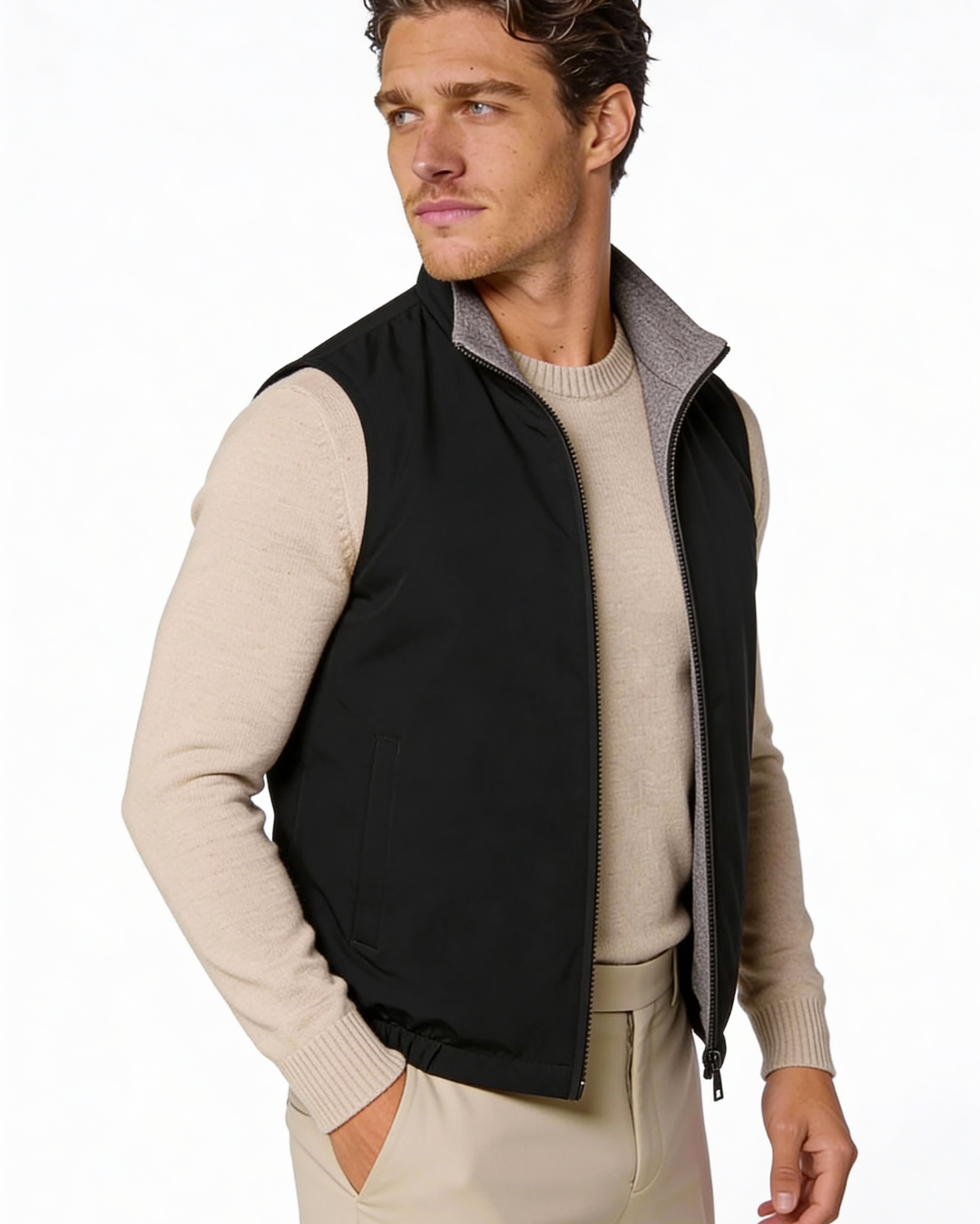 Chaleco reversible técnico de hombre