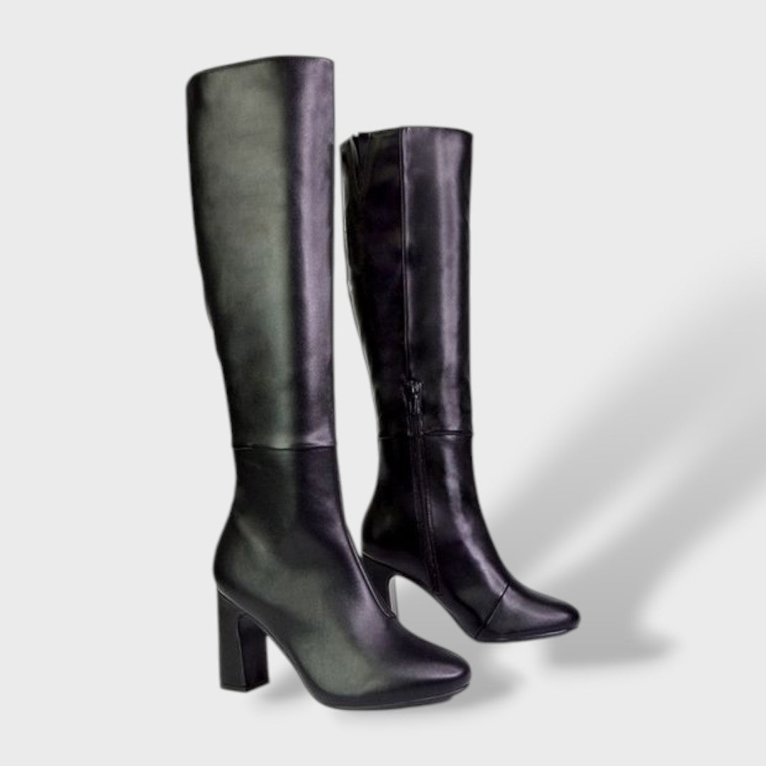 Botas Altas Mujer Tacón Ancho Elegantes