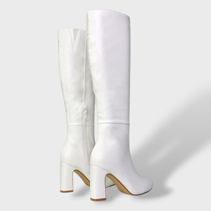 Botas Altas Mujer Tacón Ancho Elegantes
