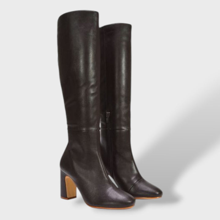 Botas Altas Mujer Tacón Ancho Elegantes