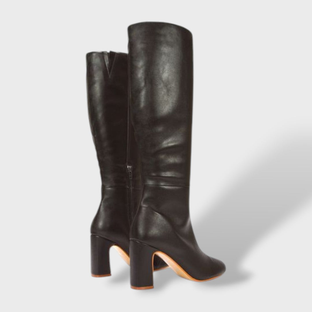 Botas Altas Mujer Tacón Ancho Elegantes