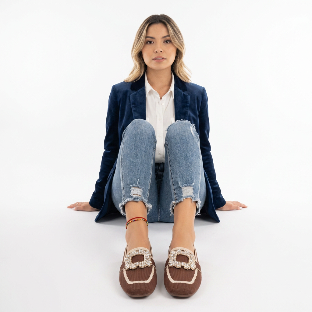 Mocasines Loafer Planas Hebilla Joyera Strass