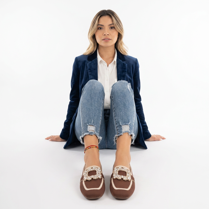 Mocasines Loafer Planas Hebilla Joyera Strass