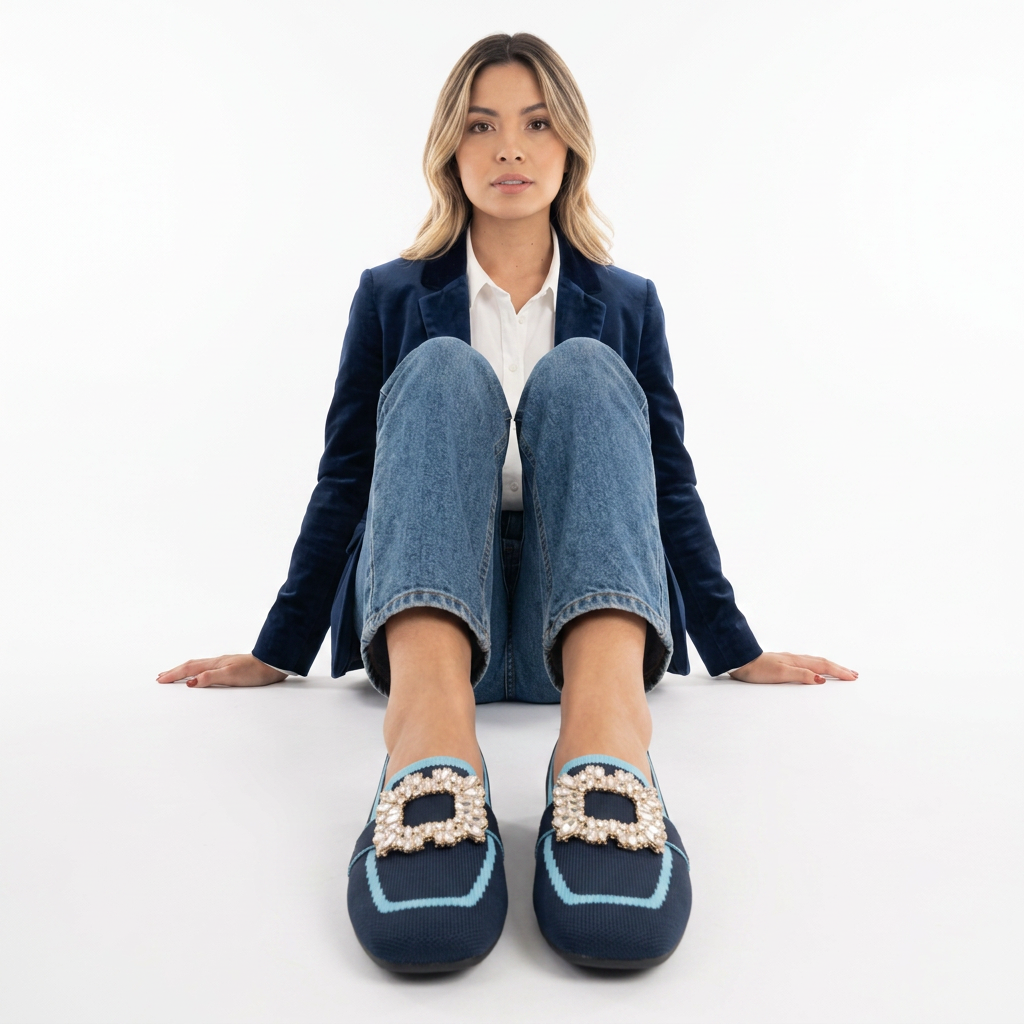 Mocasines Loafer Planas Hebilla Joyera Strass