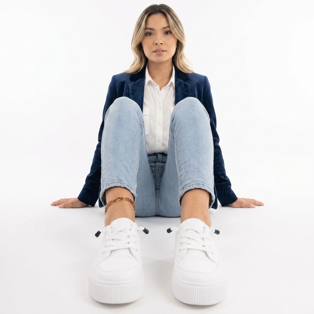 Zapatillas Blancas Confort Ortopédico