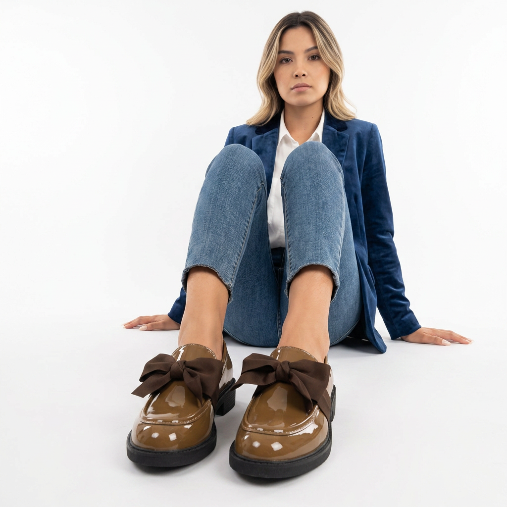 Mocasines Ortopédicas Charol Lazo Penny Loafer