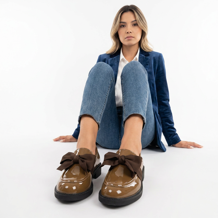 Mocasines Ortopédicas Charol Lazo Penny Loafer