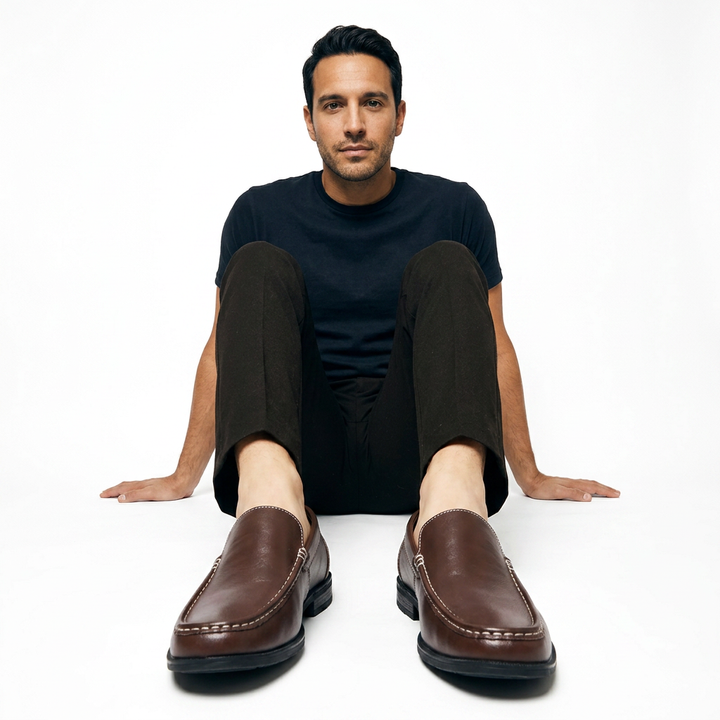 Mocasines Hombre Cuero Nappa Slip-On Clásico