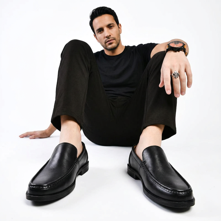 Mocasines Hombre Cuero Nappa Slip-On Clásico
