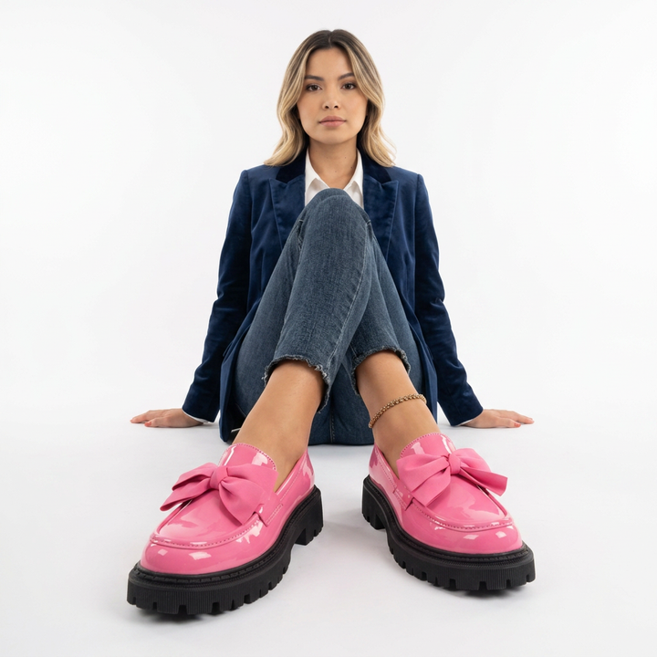 Zapatillas Plataforma Charol Lazo