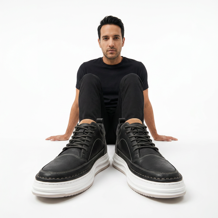 Zapatillas Piel Texturizada Hombre