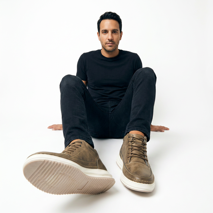 Zapatillas Piel Texturizada Hombre