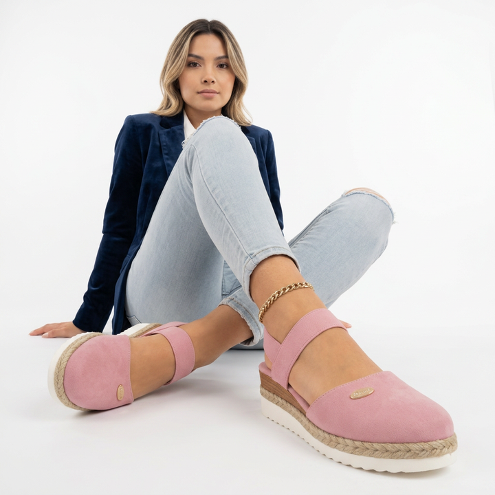 Sandalias Ortopédicas Cuña Esparto Mujer