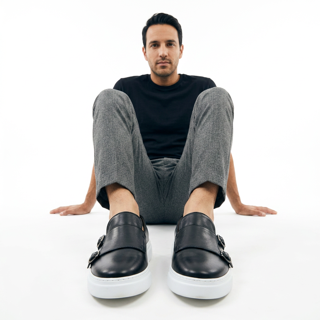 Mocasines Piel Hebilla Hombre
