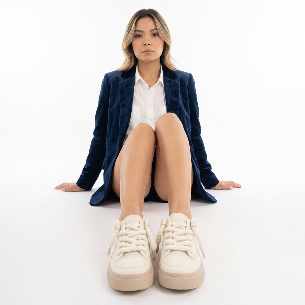Zapatillas Ortopédicas Lona Suela Plataforma Cordón