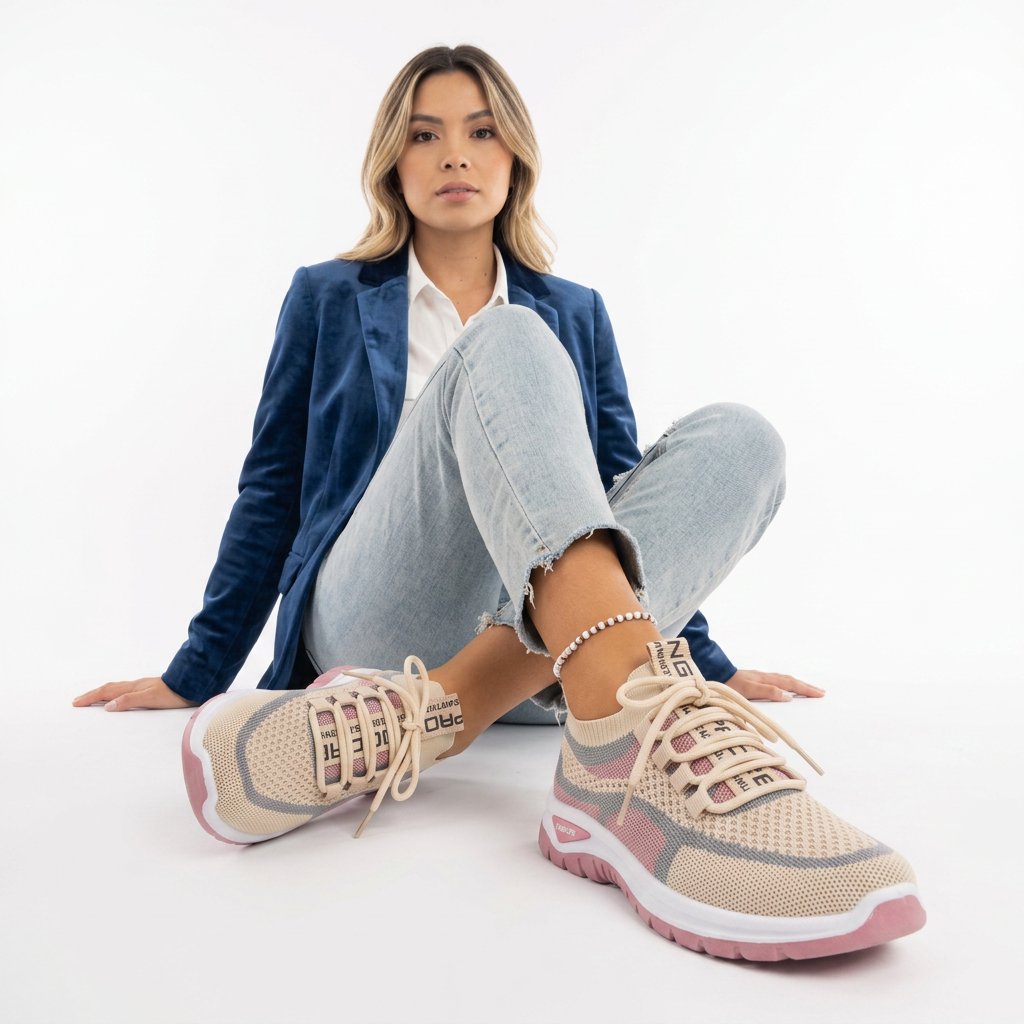 Zapatillas Ortopédicas Knit Multicolor Suela Chunky