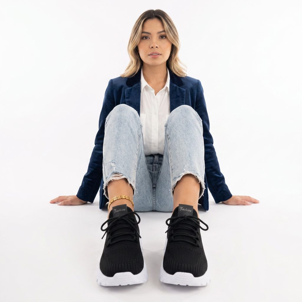 Zapatillas Ortopédicas Punto Suela Gruesa Mujer