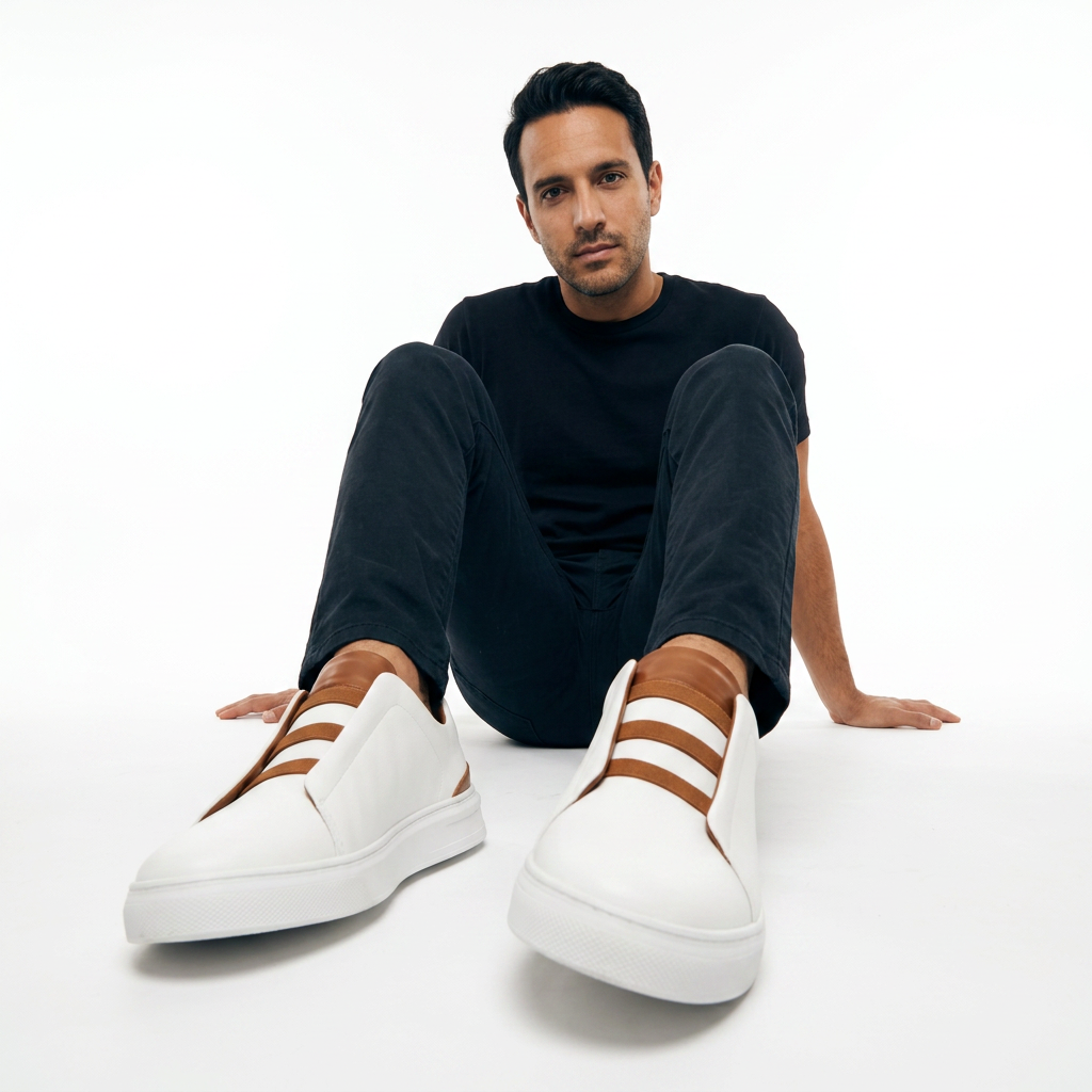 Zapatillas Piel Lisa Hombre