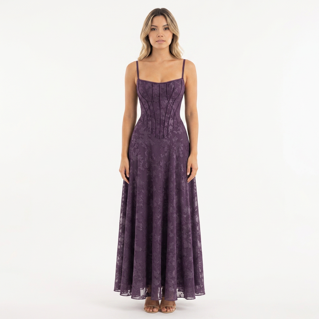 Vestido Fiesta Corsé Floral