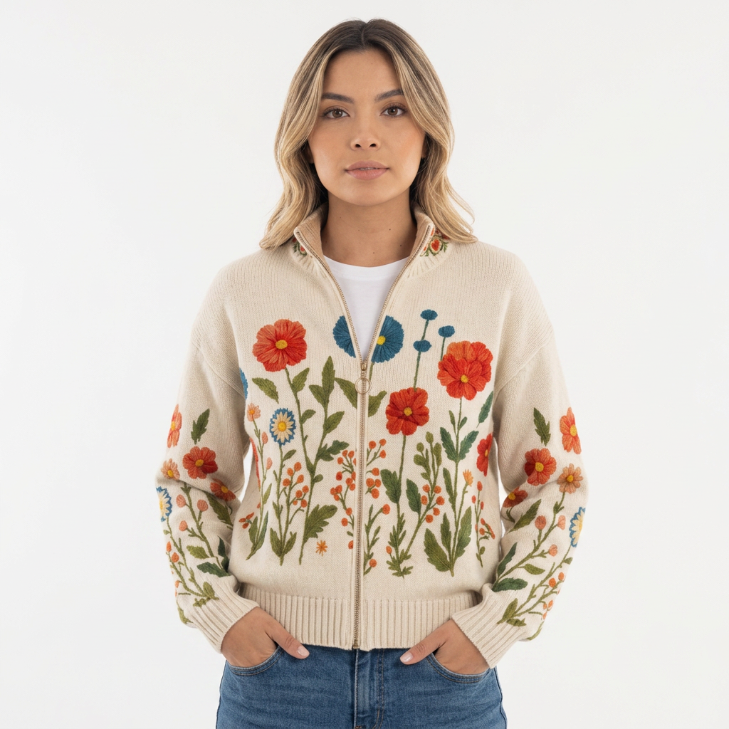 Chaqueta Cuello Alto Forro Polar