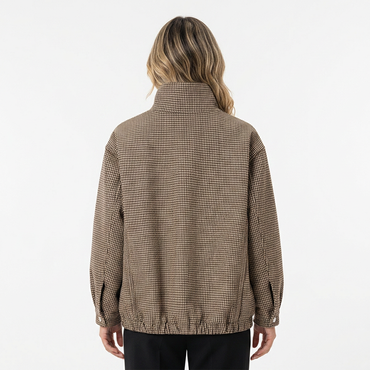 Chaqueta Piloto Cuadros Mujer