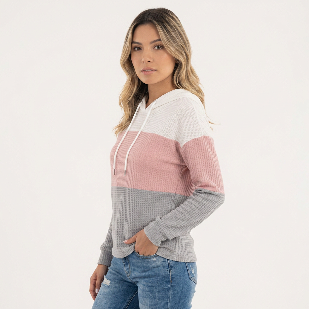 Sudadera Casual Bloques Color