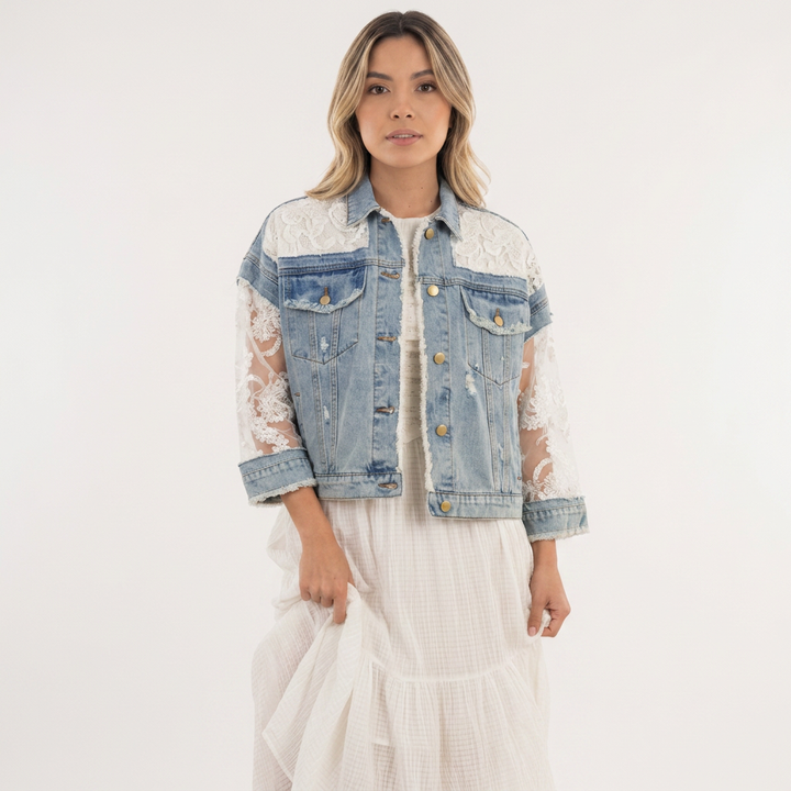 Chaqueta Vaquera Parches Mujer