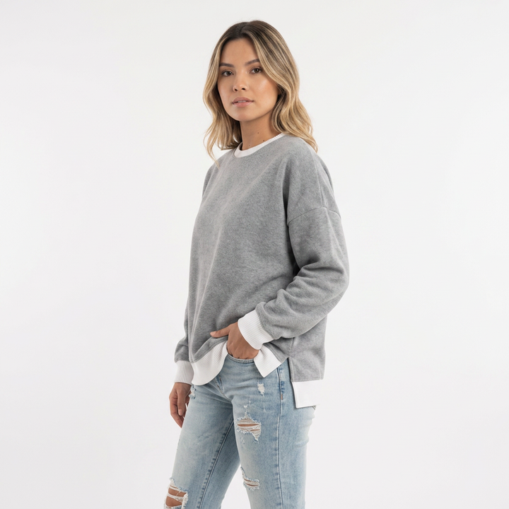 Sudadera Efecto Dos Piezas