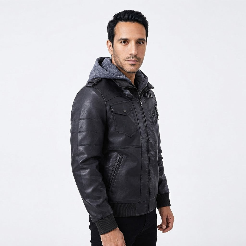 Chaqueta Motera Piel Premium