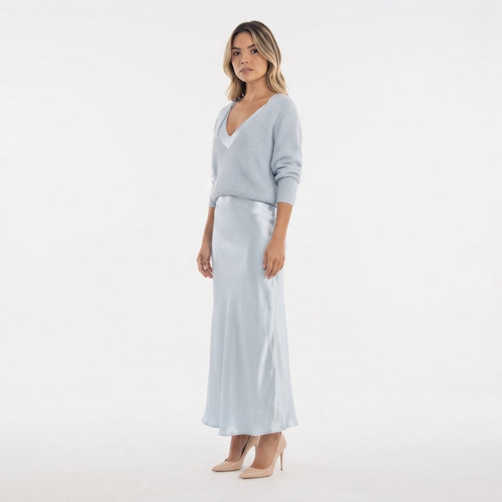Vestido Midi con Jersey