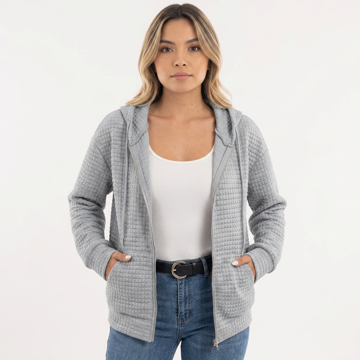Chaqueta Capucha Material Estructurado