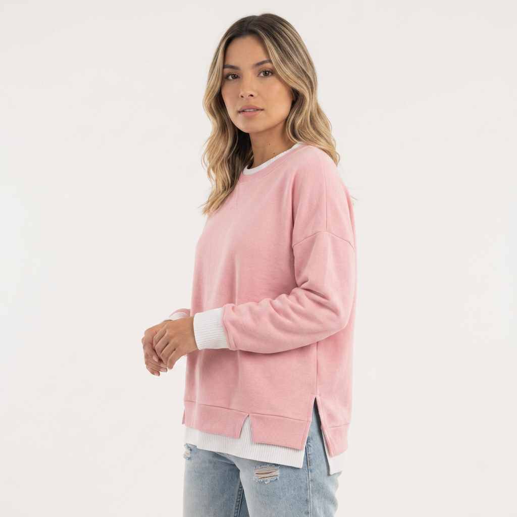 Sudadera Efecto Dos Piezas