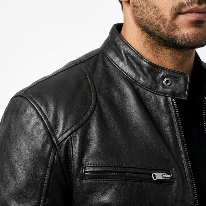 Chaqueta Piel Biker Hombre