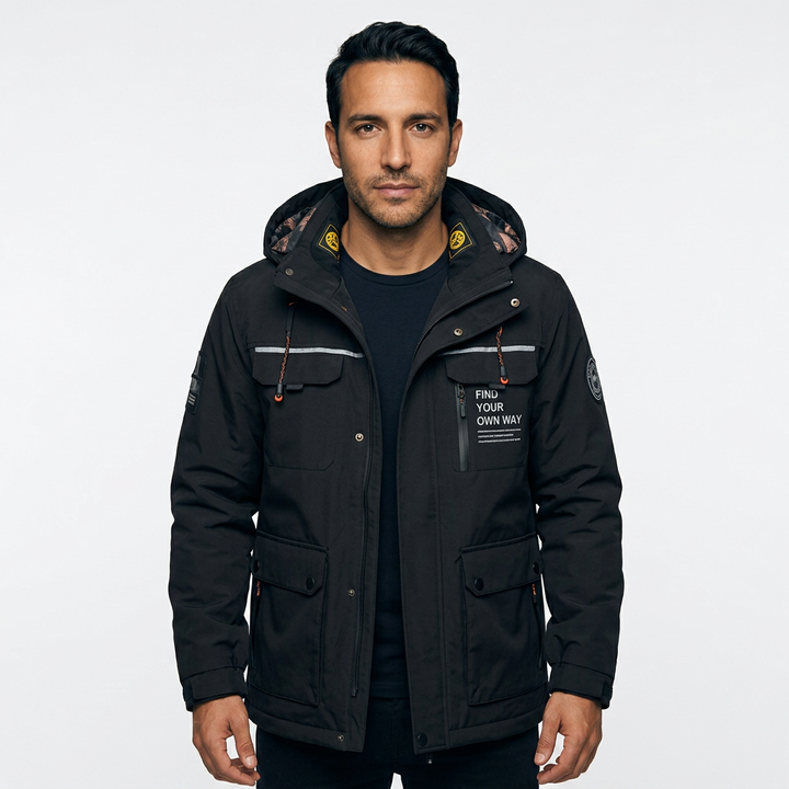 Chaqueta Impermeable Capucha Hombre