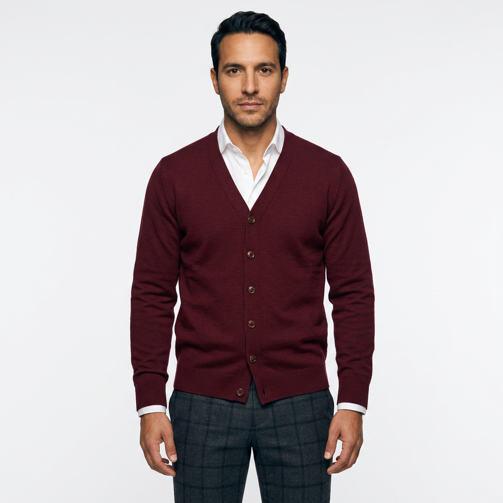 Cárdigan Casual Hombre Botones