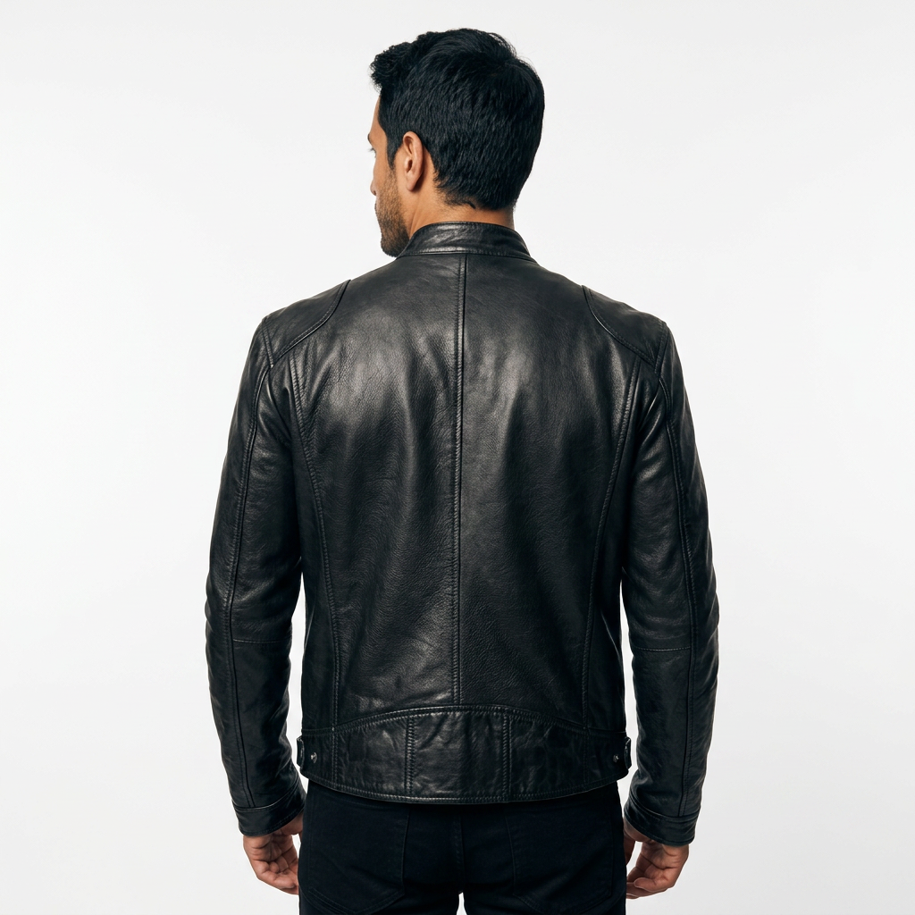 Chaqueta Piel Biker Hombre