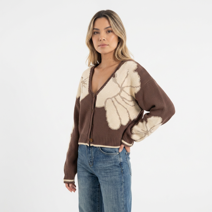 Cárdigan Punto Jacquard Bloques