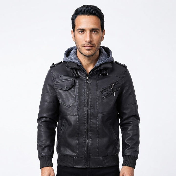Chaqueta Motera Piel Premium