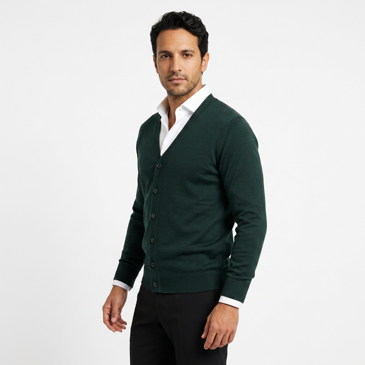 Cárdigan Casual Hombre Botones
