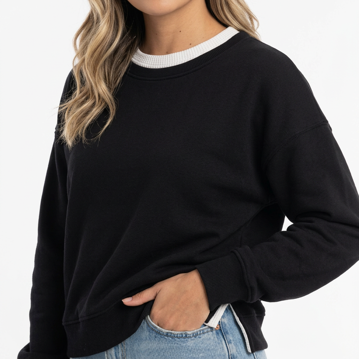 Sudadera Efecto Dos Piezas