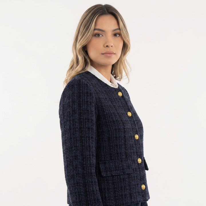Blazer Casual Puños Botones