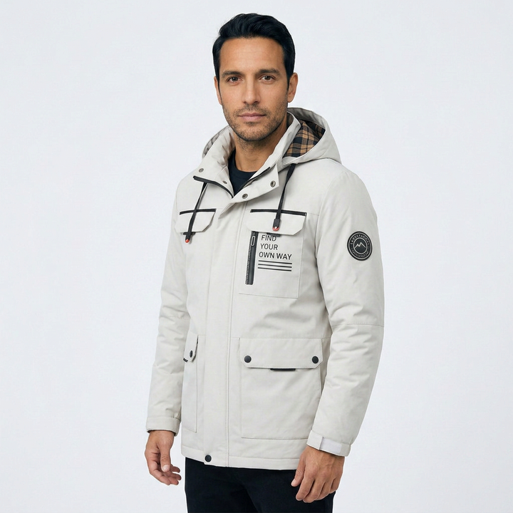 Chaqueta Impermeable Capucha Hombre