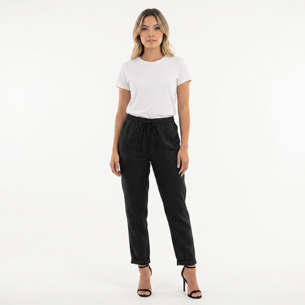 Pantalón Lino Mujer Cintura Alta
