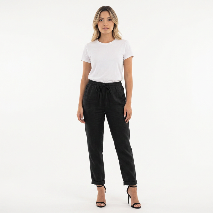 Pantalón Lino Mujer Cintura Alta