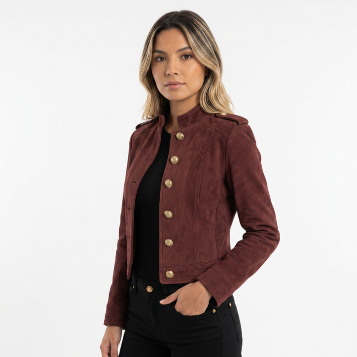 Chaqueta Ante Corta Retro